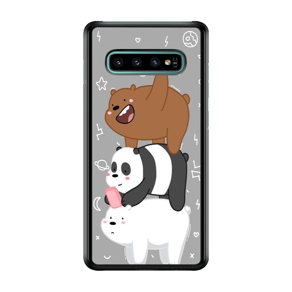 We Bare Bear Overlap Samsung Galaxy S10 Case-Plastic / Full Wrap (3D Case)-Xtracase
