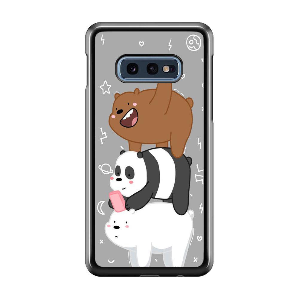 We Bare Bear Overlap Samsung Galaxy S10E Case-Plastic / Full Wrap (3D Case)-Xtracase