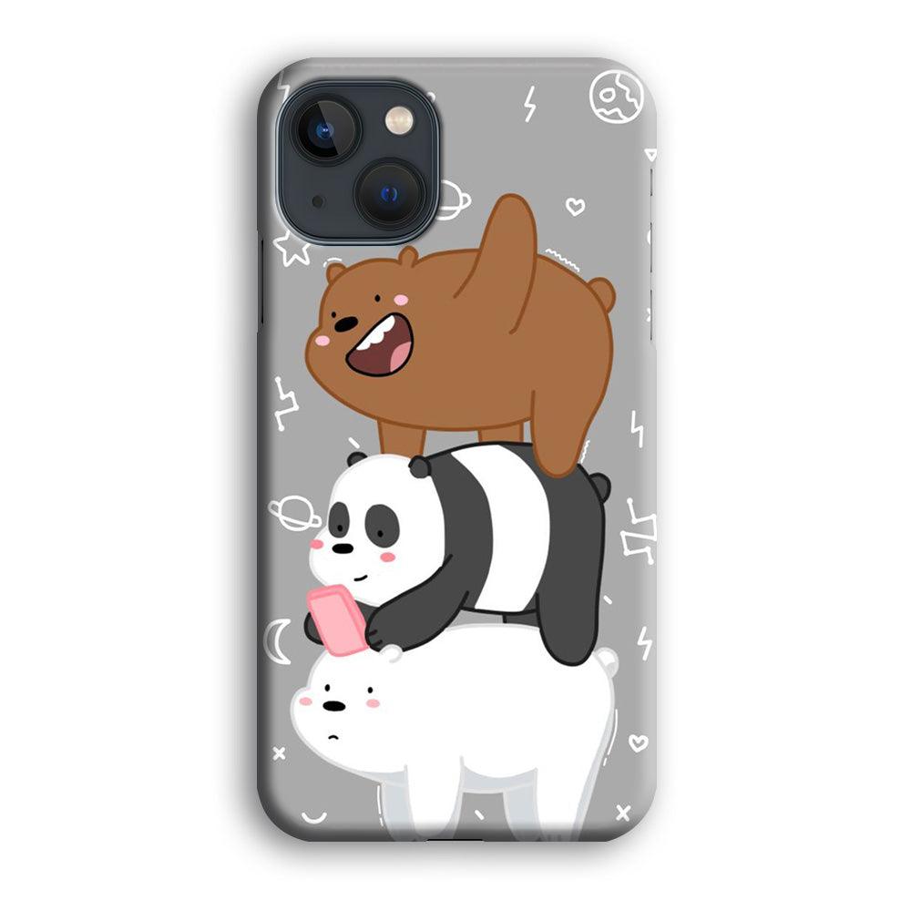We Bare Bear Overlap iPhone 13 Case-Plastic / Full Wrap (3D Case)-Xtracase