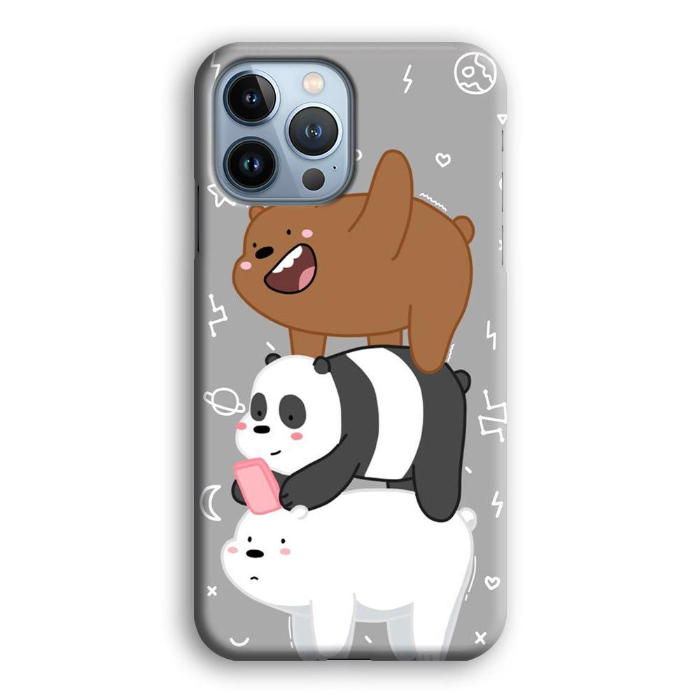 We Bare Bear Overlap iPhone 13 Pro Max Case-Plastic / Full Wrap (3D Case)-Xtracase