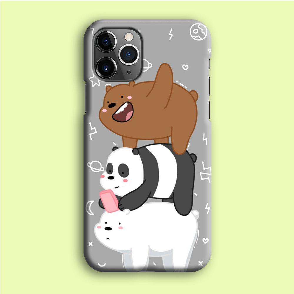 We Bare Bear Overlap iPhone 12 Pro Max Case-Plastic / Full Wrap (3D Case)-Xtracase