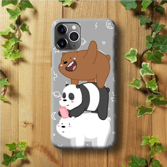 We Bare Bear Overlap iPhone 11 Pro Max Case-Plastic / Full Wrap (3D Case)-Xtracase
