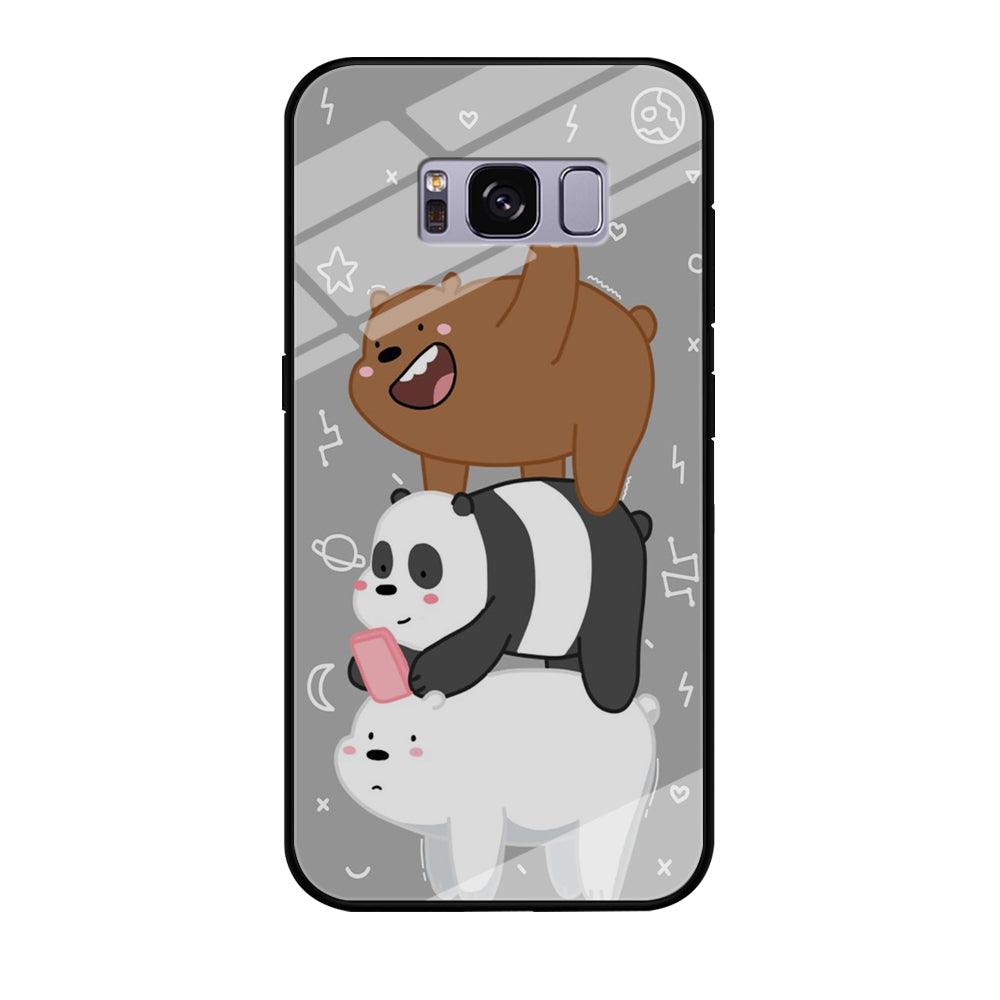 We Bare Bear Overlap Samsung Galaxy S8 Case-Tempered Glass Case-Xtracase