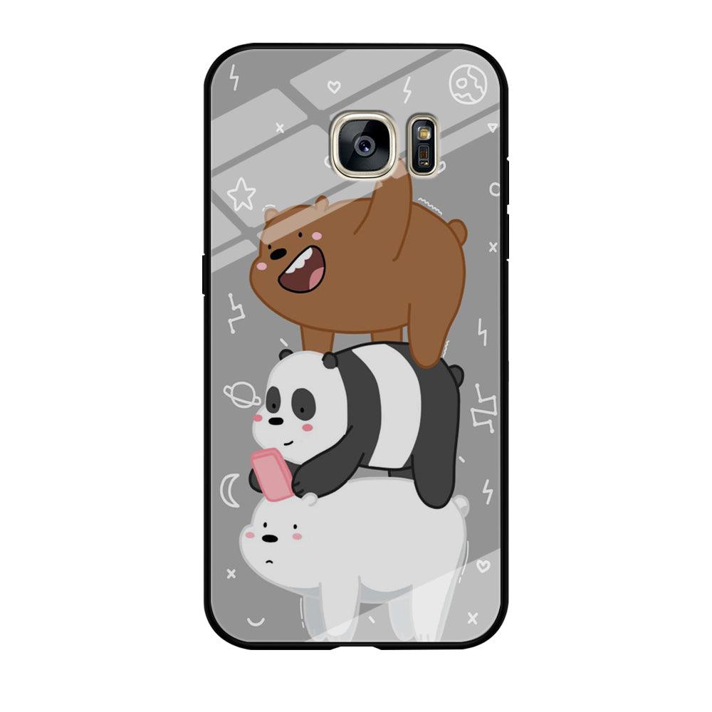 We Bare Bear Overlap Samsung Galaxy S7 Edge Case-Tempered Glass Case-Xtracase