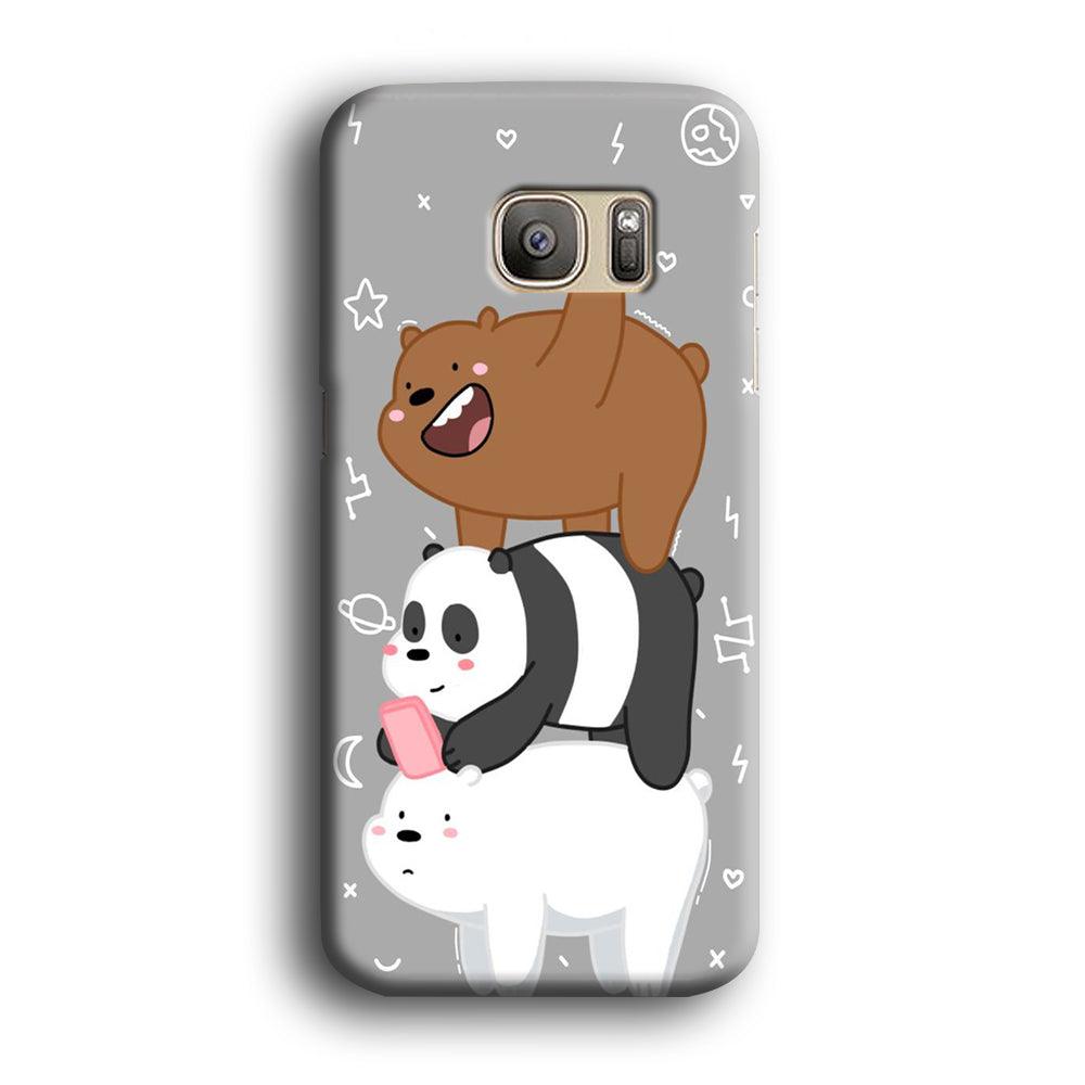 We Bare Bear Overlap Samsung Galaxy S7 Edge Case-Plastic / Full Wrap (3D Case)-Xtracase