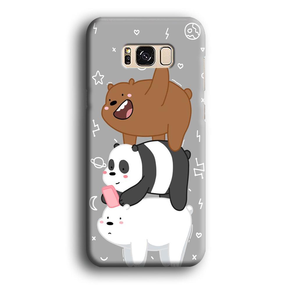 We Bare Bear Overlap Samsung Galaxy S8 Case-Plastic / Full Wrap (3D Case)-Xtracase