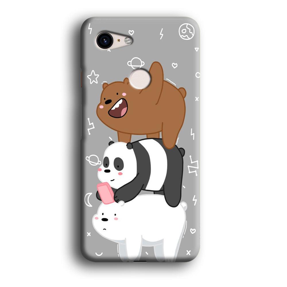 We Bare Bear Overlap Google Pixel 3 XL 3D Case-Xtracase