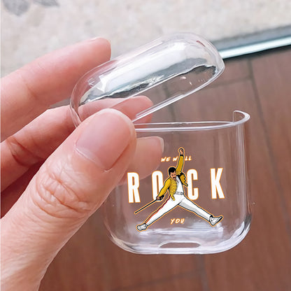 We Will Rock You  Hard Plastic Protective Clear Case Cover For Apple Airpods