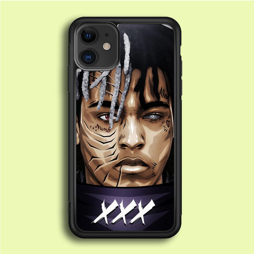 XXXTentacion Anime Akatsuki iPhone 12 Case-Rubber / Black (2D Case)-Xtracase