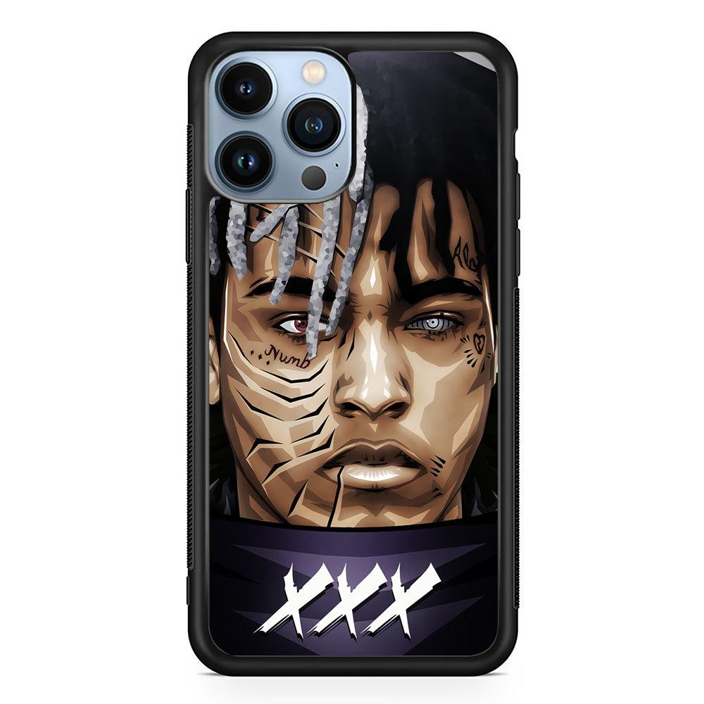XXXTentacion Anime Akatsuki iPhone 13 Pro Max Case-Rubber / Black (2D Case)-Xtracase