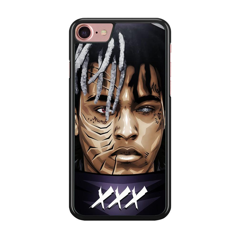 XXXTentacion Anime Akatsuki iPhone SE 2020 Case-Rubber / Black (2D Case)-Xtracase