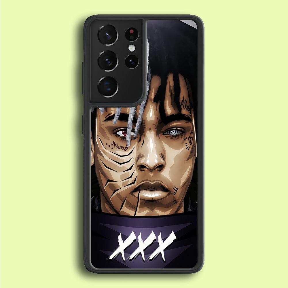 XXXTentacion Anime Akatsuki Samsung Galaxy S25 Ultra Case-Rubber / Black (2D Case)-Xtracase