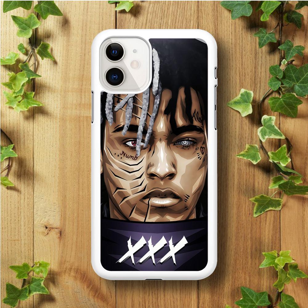 XXXTentacion Anime Akatsuki iPhone 11 Case-Rubber / White (2D Case)-Xtracase