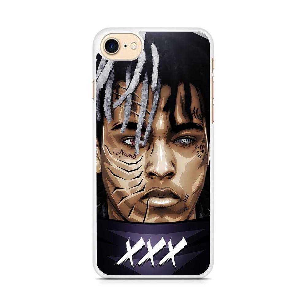 XXXTentacion Anime Akatsuki iPhone 7 Case-Rubber / White (2D Case)-Xtracase