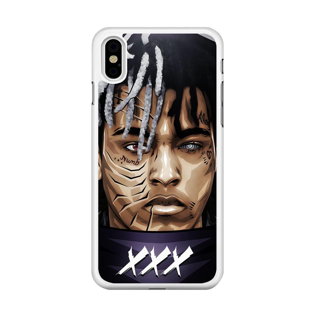 XXXTentacion Anime Akatsuki iPhone Xs Case-Rubber / White (2D Case)-Xtracase