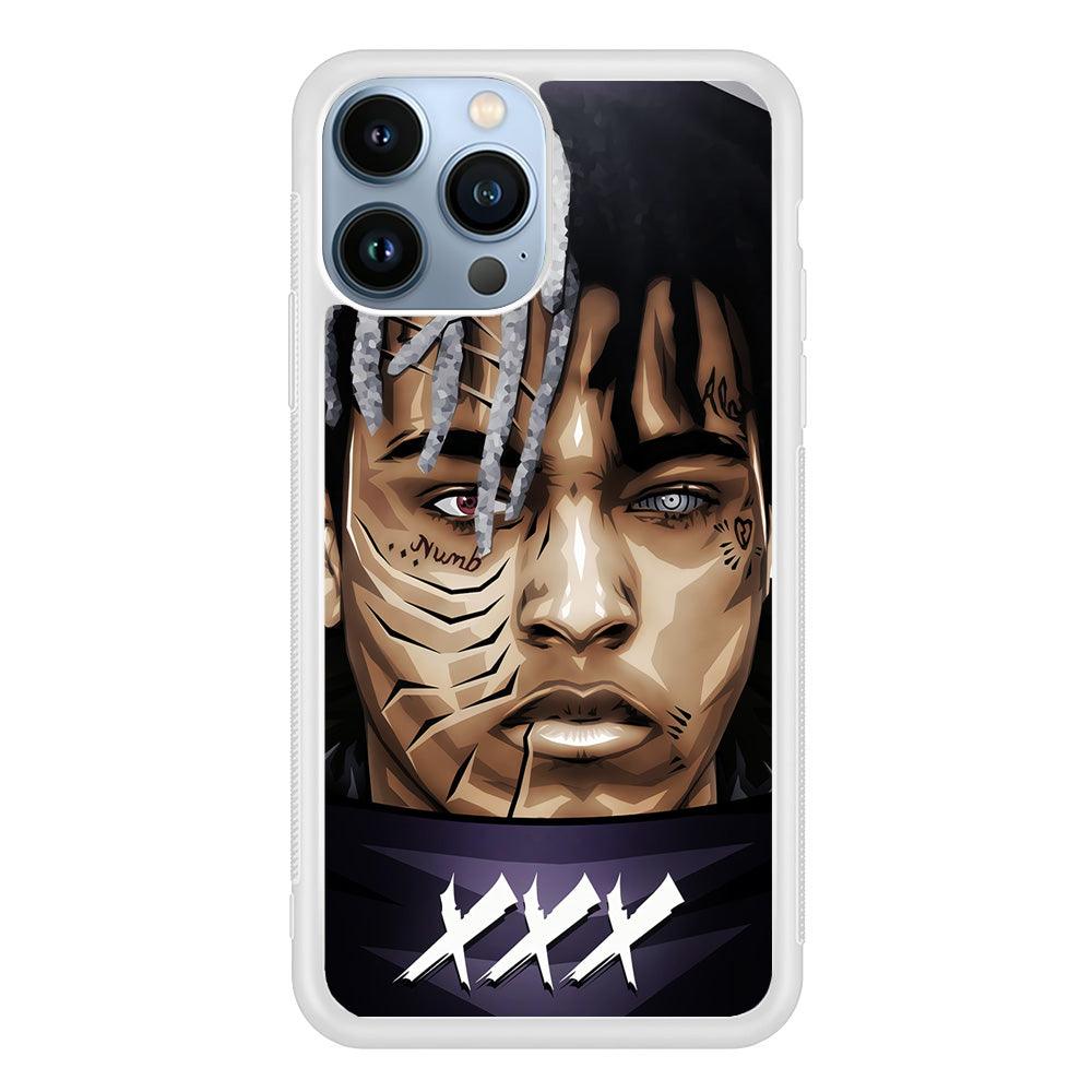 XXXTentacion Anime Akatsuki iPhone 13 Pro Max Case-Rubber / White (2D Case)-Xtracase