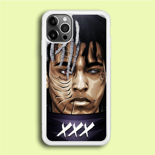 XXXTentacion Anime Akatsuki iPhone 12 Pro Max Case-Rubber / White (2D Case)-Xtracase