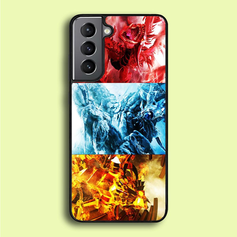 Yu-Gi-Oh 3 Egyptian Gods Samsung Galaxy A16 Case-Plastic / Full Wrap (3D Case)-Xtracase