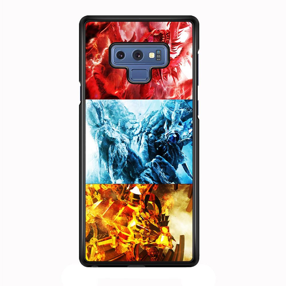 Yu-Gi-Oh 3 Egyptian Gods Samsung Galaxy Note 9 Case-Plastic / Full Wrap (3D Case)-Xtracase