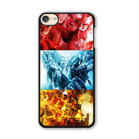 Yu-Gi-Oh 3 Egyptian Gods iPod Touch 6 Case-Plastic / Full Wrap (3D Case)-Xtracase