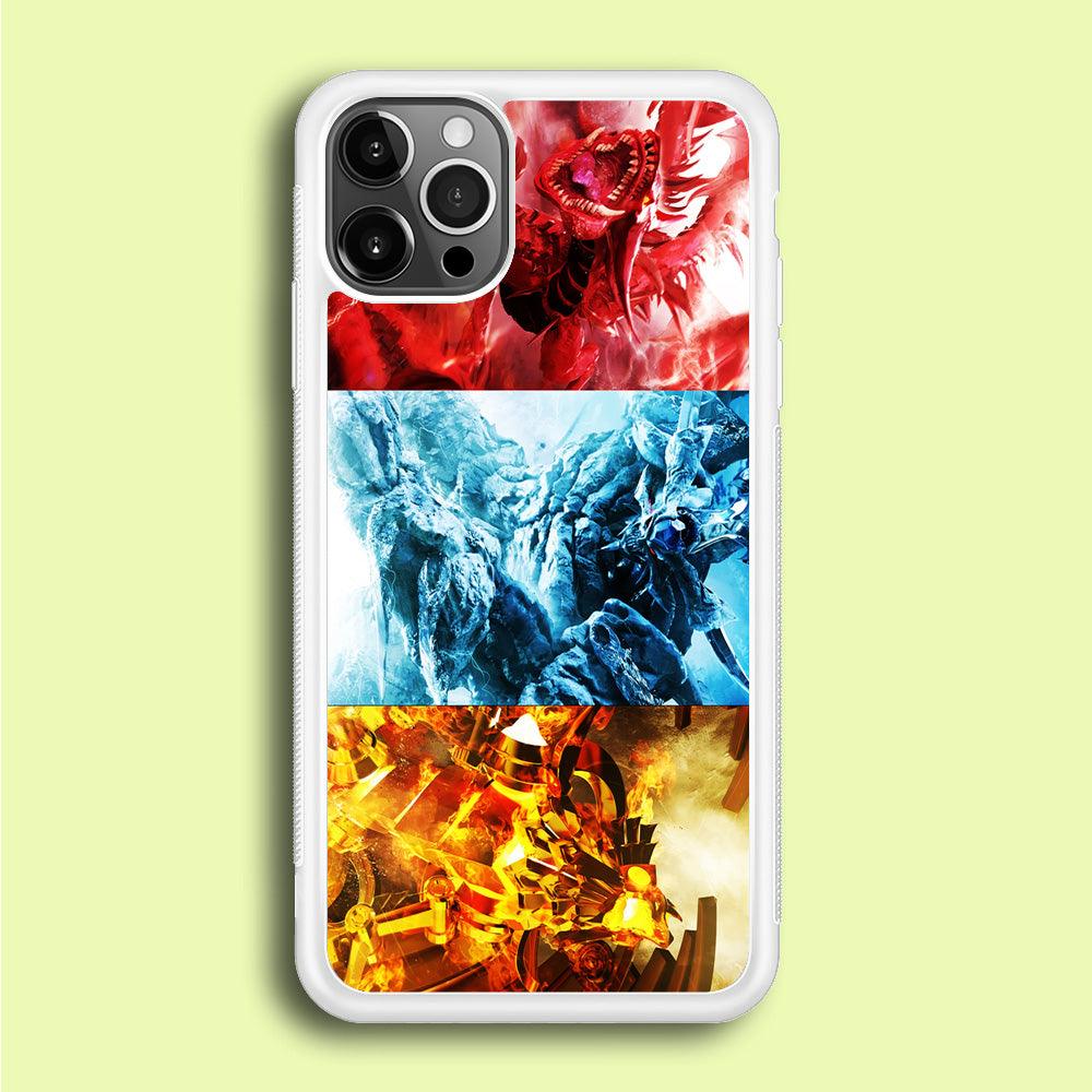 Yu-Gi-Oh 3 Egyptian Gods iPhone 12 Pro Case-Rubber / White (2D Case)-Xtracase