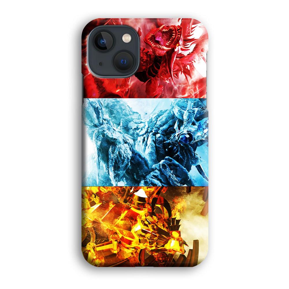 Yu-Gi-Oh 3 Egyptian Gods iPhone 13 Pro Case-Plastic / Full Wrap (3D Case)-Xtracase