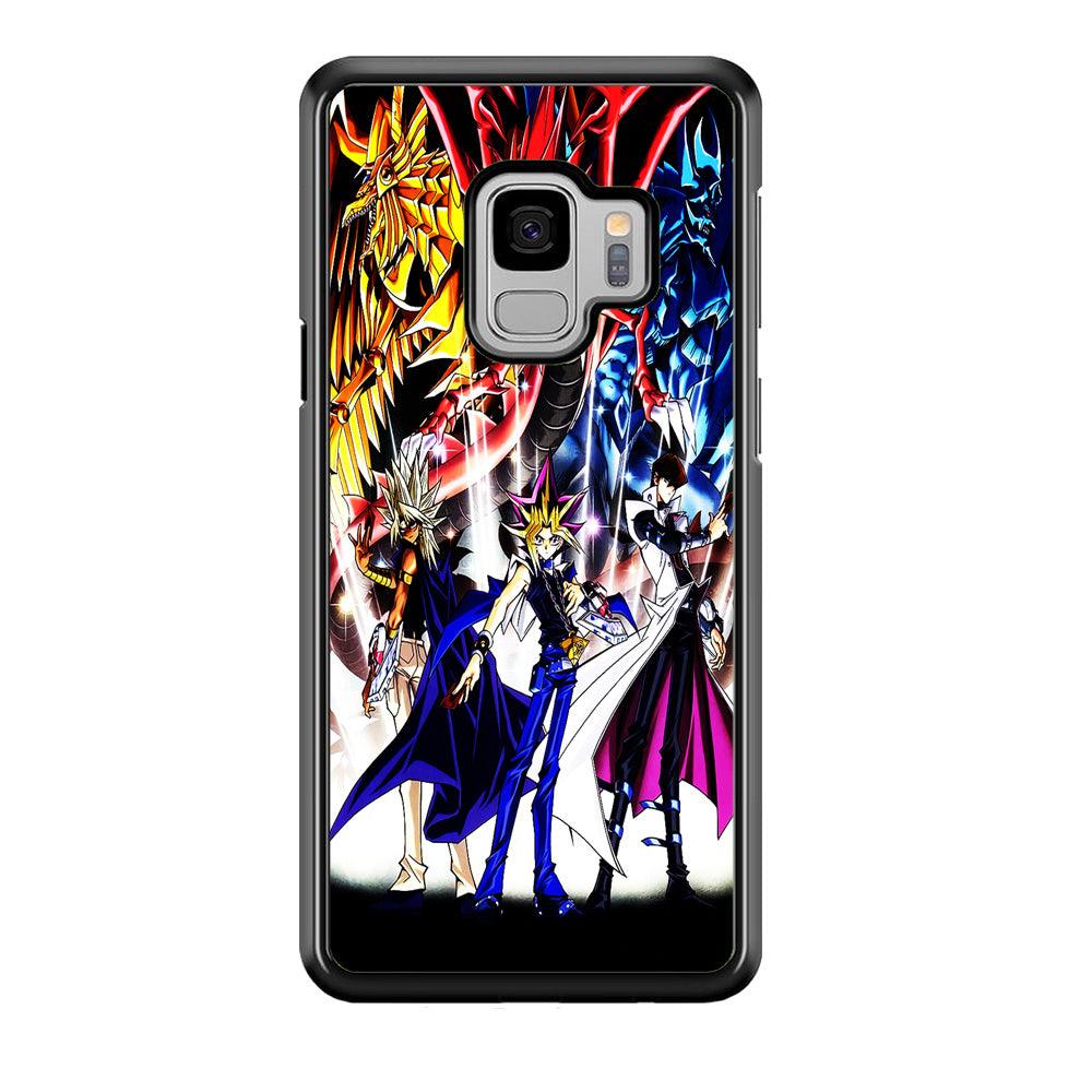 Yu-Gi-Oh 3 Monster Art Samsung Galaxy S9 Case-Rubber / White (2D Case)-Xtracase