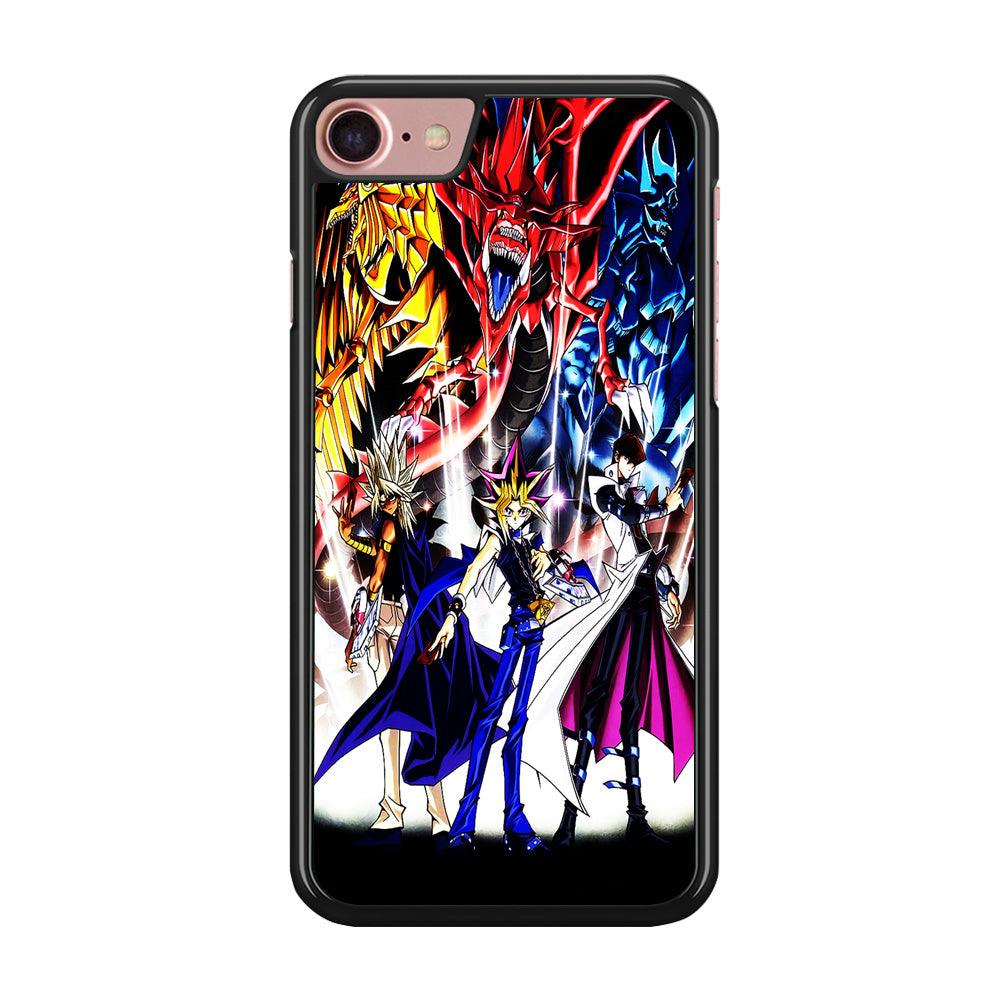 Yu-Gi-Oh 3 Monster Art iPhone 7 Case-Rubber / Black (2D Case)-Xtracase