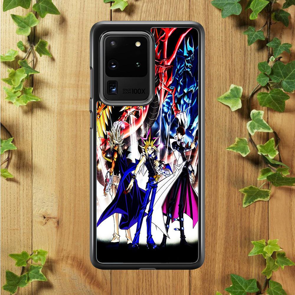 Yu-Gi-Oh 3 Monster Art Samsung Galaxy S20 Ultra Case-Rubber / White (2D Case)-Xtracase