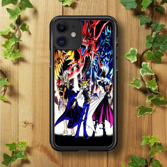 Yu-Gi-Oh 3 Monster Art iPhone 11 Case-Rubber / Black (2D Case)-Xtracase