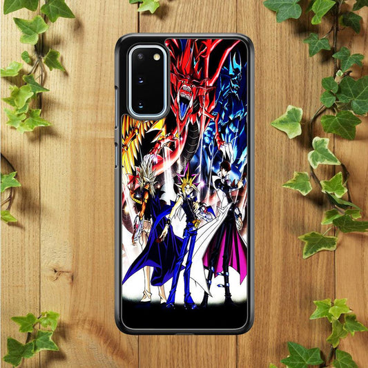 Yu-Gi-Oh 3 Monster Art Samsung Galaxy S20 Case-Rubber / Black (2D Case)-Xtracase