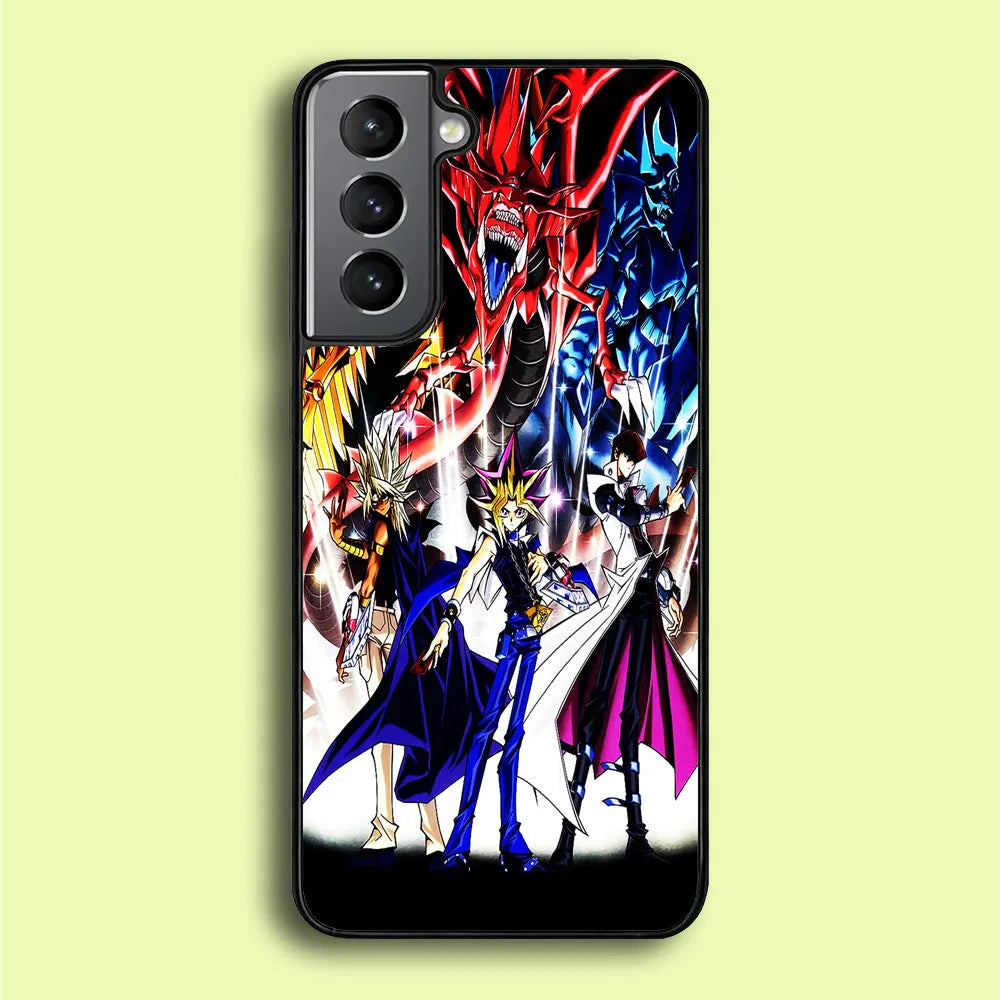 Yu-Gi-Oh 3 Monster Art Samsung Galaxy S21 Plus Case-Rubber / Black (2D Case)-Xtracase