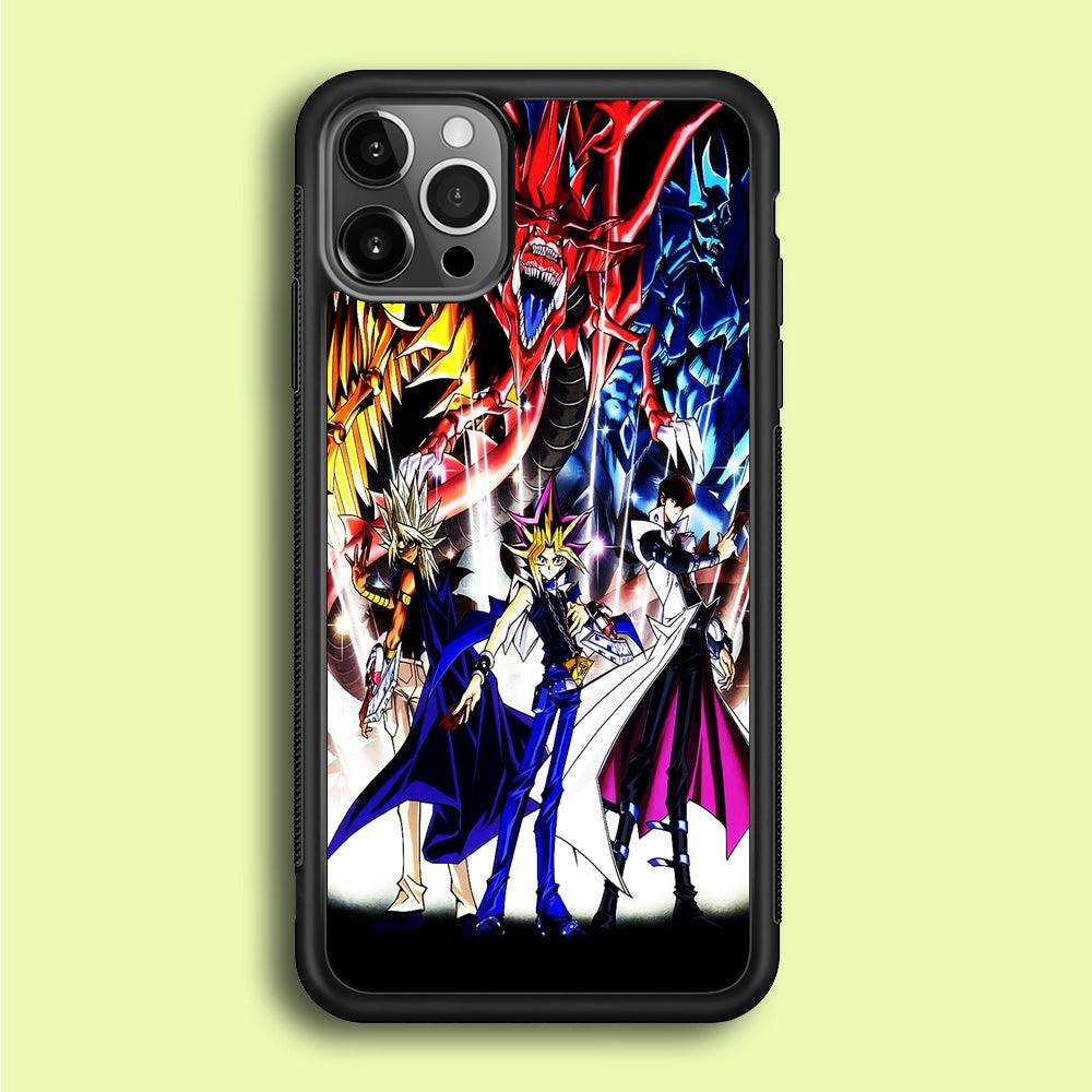 Yu-Gi-Oh 3 Monster Art iPhone 12 Pro Case-Rubber / Black (2D Case)-Xtracase