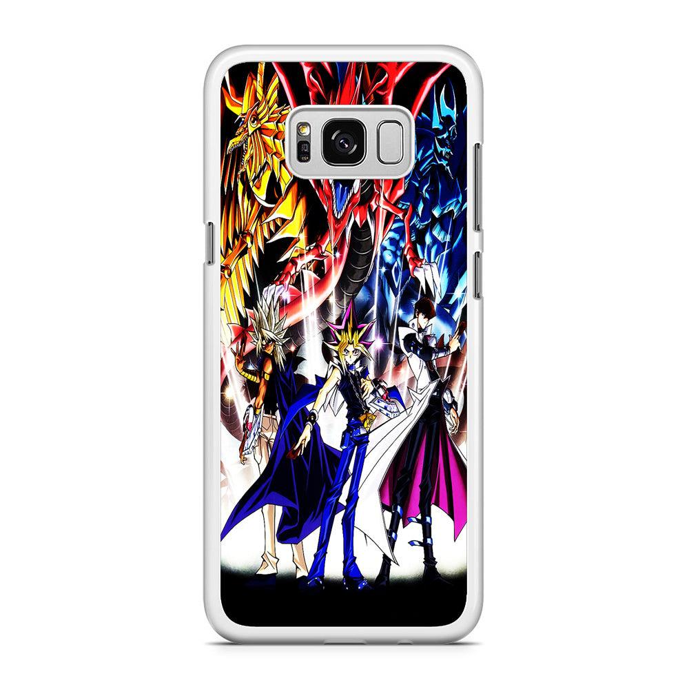 Yu-Gi-Oh 3 Monster Art Samsung Galaxy S8 Plus Case-Rubber / White (2D Case)-Xtracase