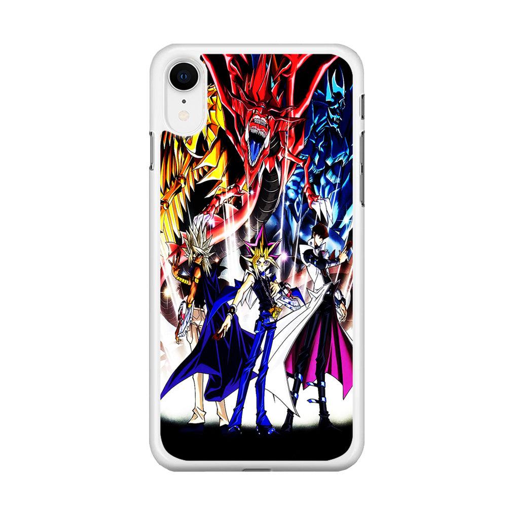 Yu-Gi-Oh 3 Monster Art iPhone XR Case-Rubber / White (2D Case)-Xtracase