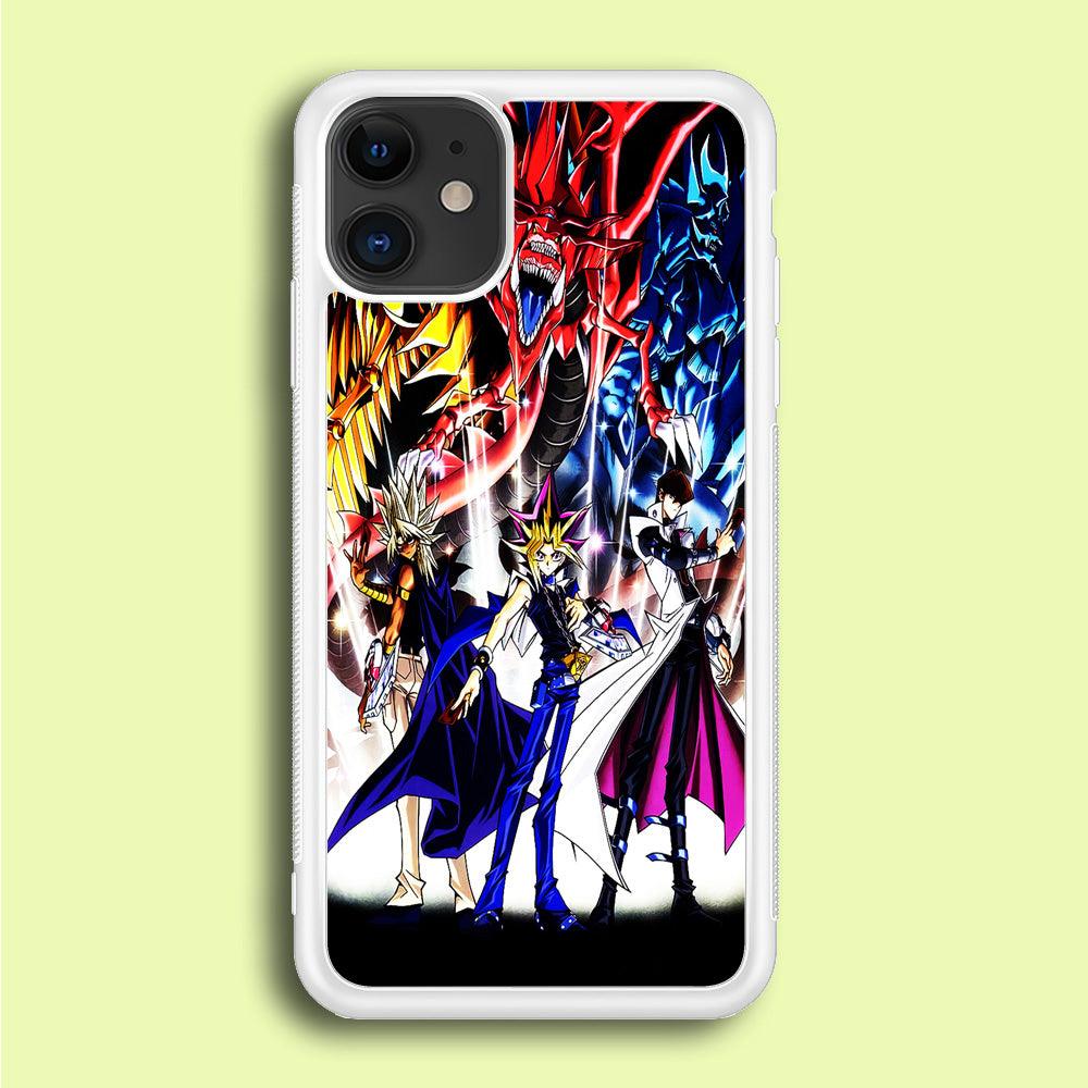 Yu-Gi-Oh 3 Monster Art iPhone 12 Mini Case-Rubber / White (2D Case)-Xtracase