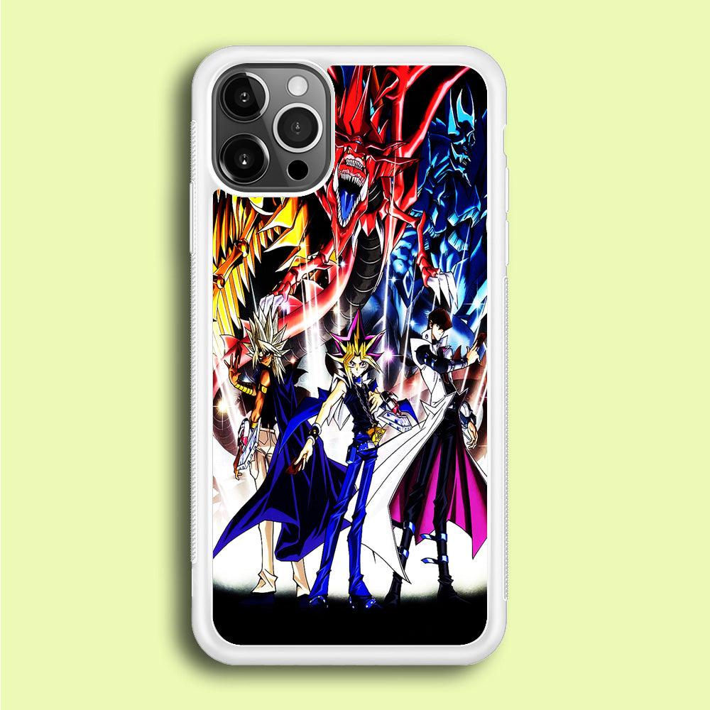 Yu-Gi-Oh 3 Monster Art iPhone 12 Pro Case-Rubber / White (2D Case)-Xtracase