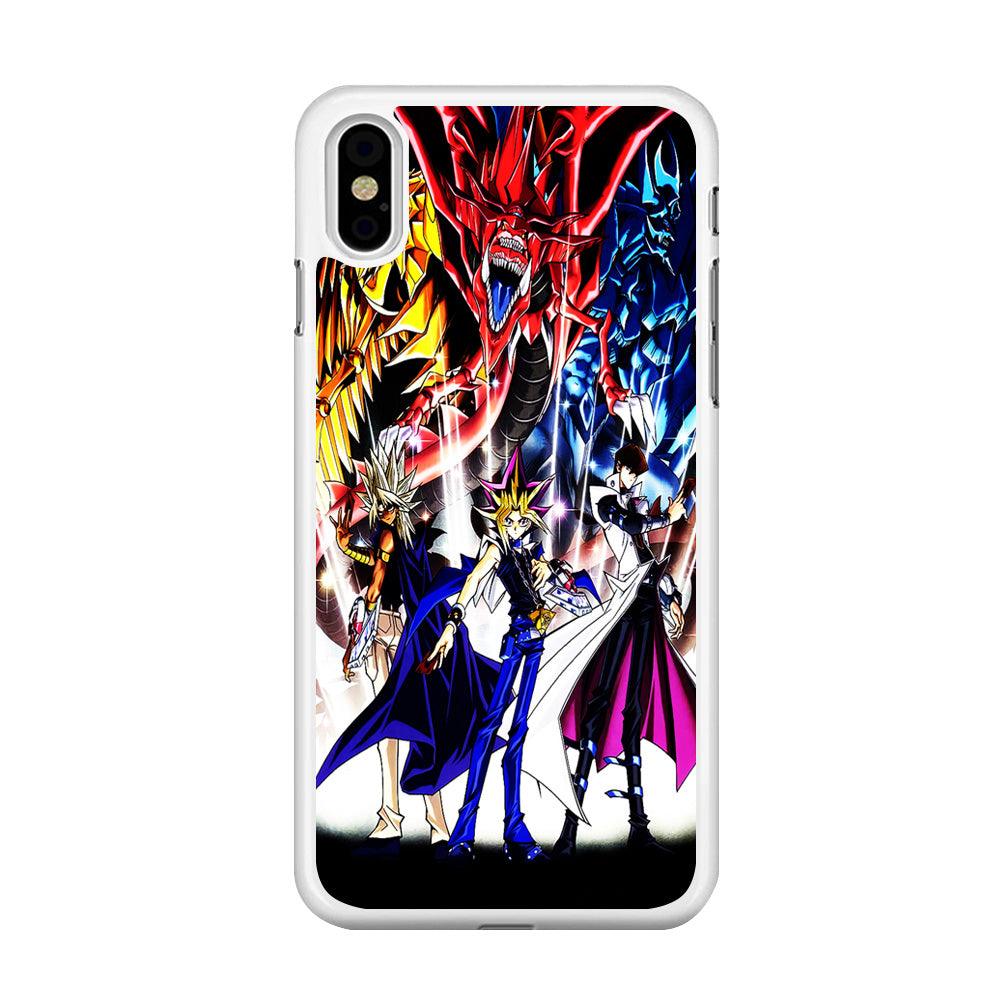 Yu-Gi-Oh 3 Monster Art iPhone Xs Case-Rubber / White (2D Case)-Xtracase