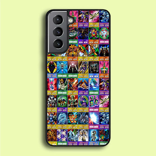Yu-Gi-Oh Cards Collage Samsung Galaxy S21 Plus Case-Rubber / Black (2D Case)-Xtracase