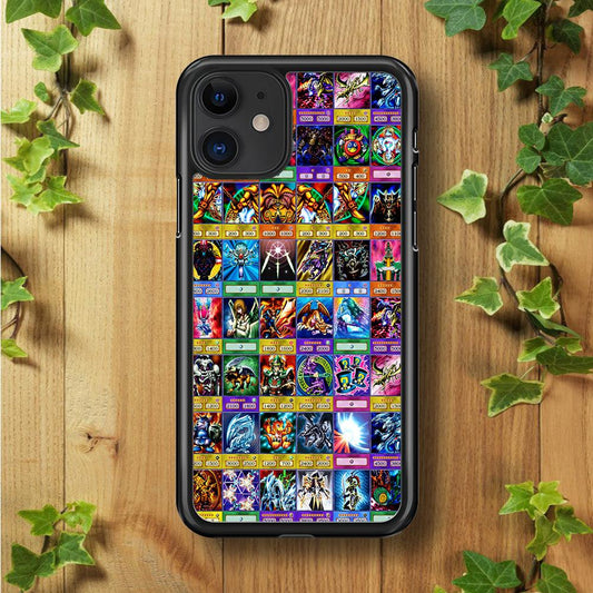 Yu-Gi-Oh Cards Collage iPhone 11 Case-Rubber / Black (2D Case)-Xtracase