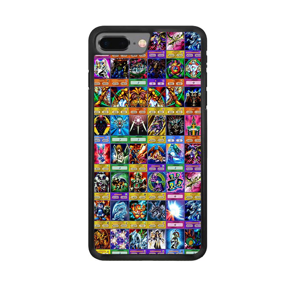 Yu-Gi-Oh Cards Collage iPhone 7 Plus Case-Rubber / Black (2D Case)-Xtracase