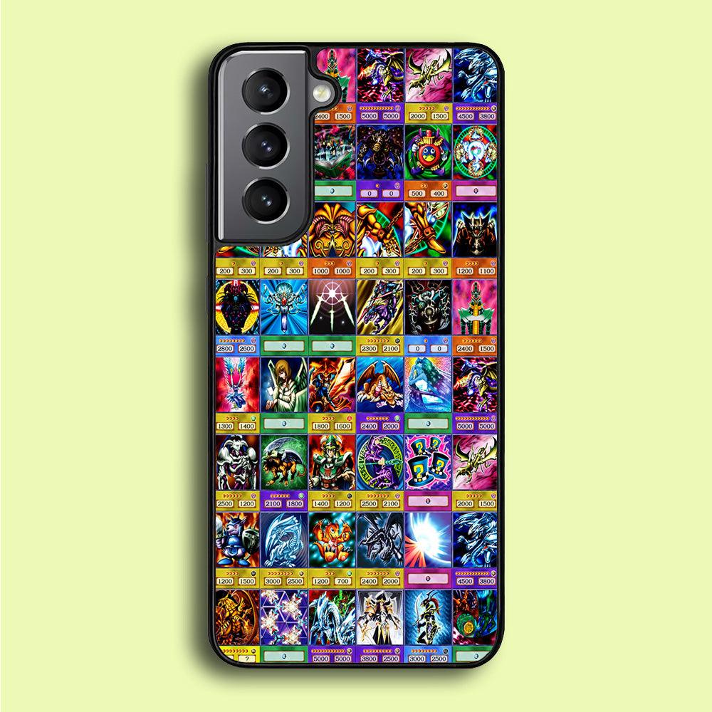 Yu-Gi-Oh Cards Collage Samsung Galaxy A16 Case-Rubber / White (2D Case)-Xtracase
