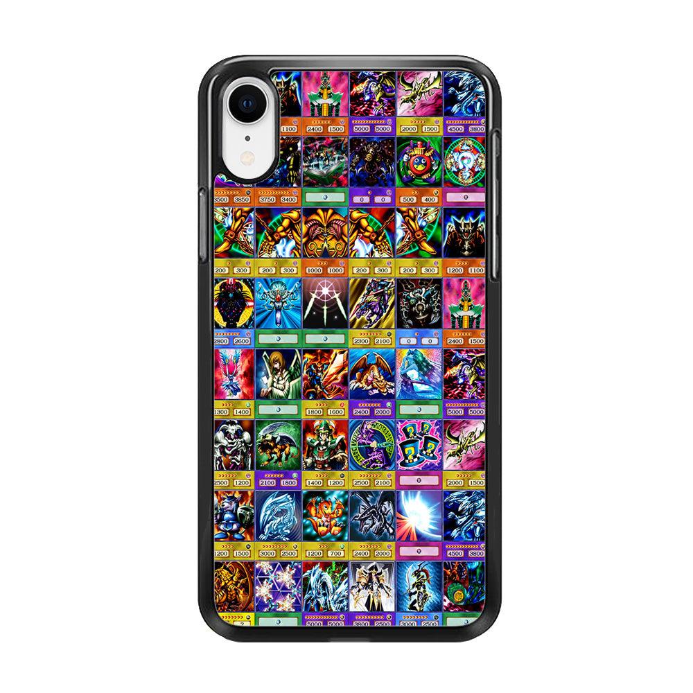 Yu-Gi-Oh Cards Collage iPhone XR Case-Rubber / Black (2D Case)-Xtracase