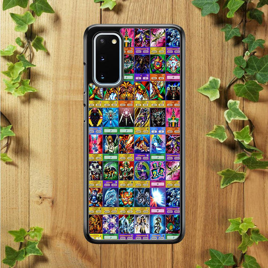 Yu-Gi-Oh Cards Collage Samsung Galaxy S20 Case-Rubber / White (2D Case)-Xtracase