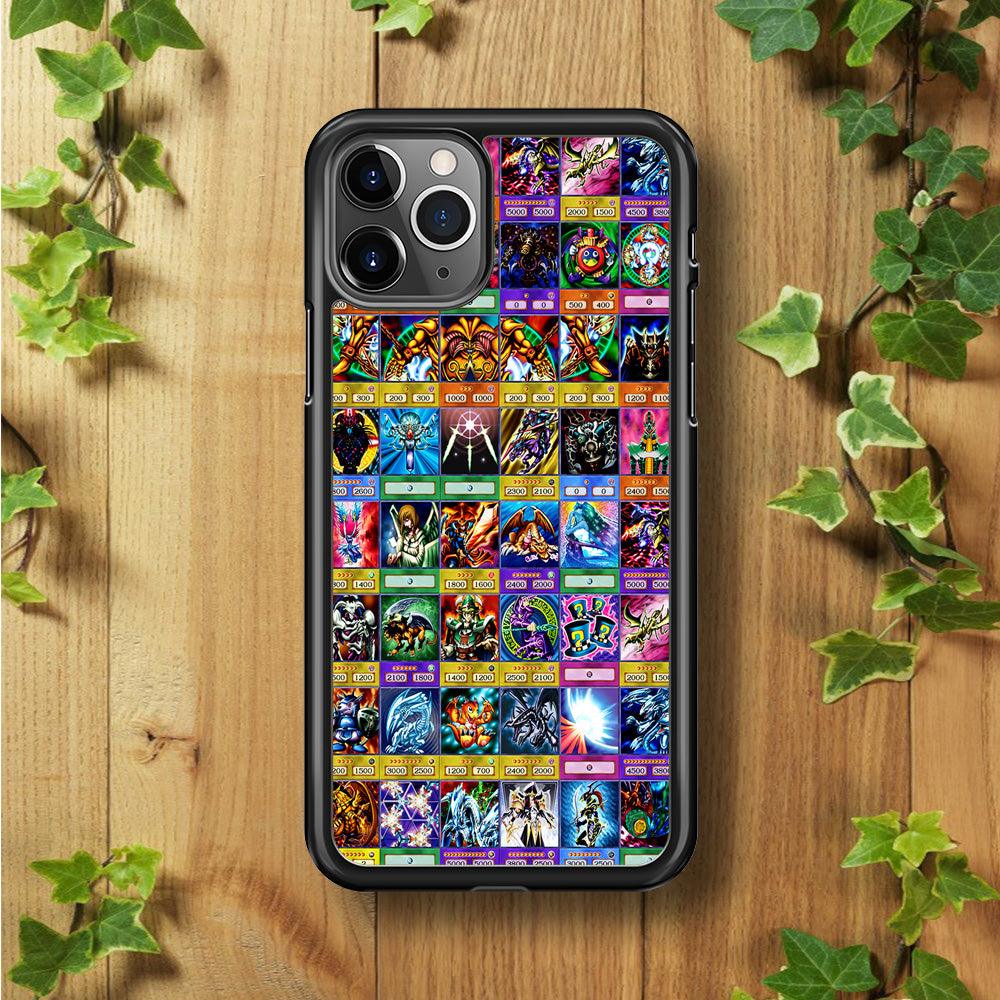 Yu-Gi-Oh Cards Collage iPhone 11 Pro Case-Rubber / Black (2D Case)-Xtracase