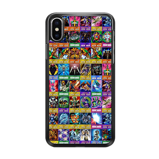 Yu-Gi-Oh Cards Collage iPhone Xs Max Case-Rubber / Black (2D Case)-Xtracase