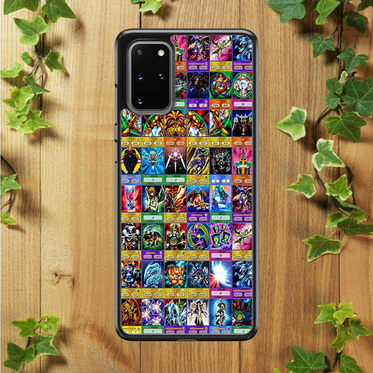 Yu-Gi-Oh Cards Collage Samsung Galaxy S20 Plus Case-Rubber / White (2D Case)-Xtracase