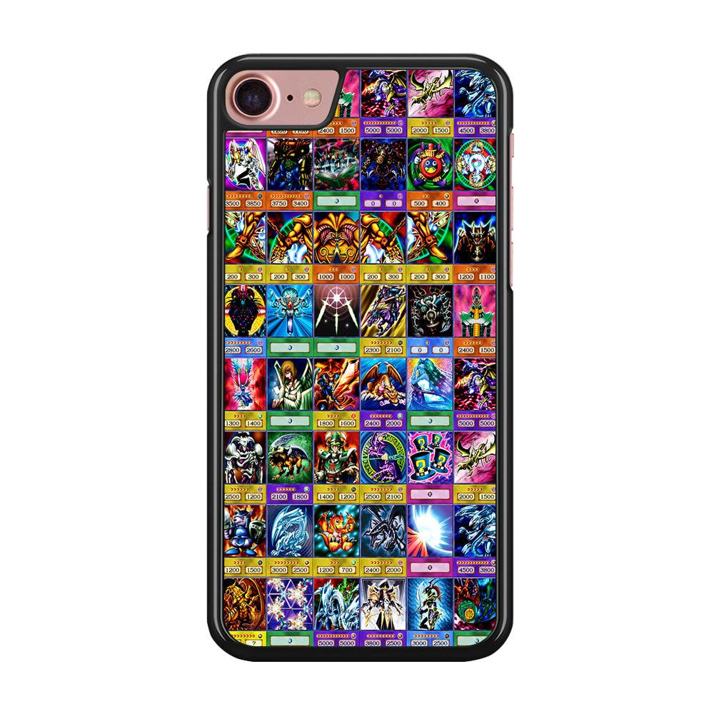 Yu-Gi-Oh Cards Collage iPhone 7 Case-Rubber / Black (2D Case)-Xtracase