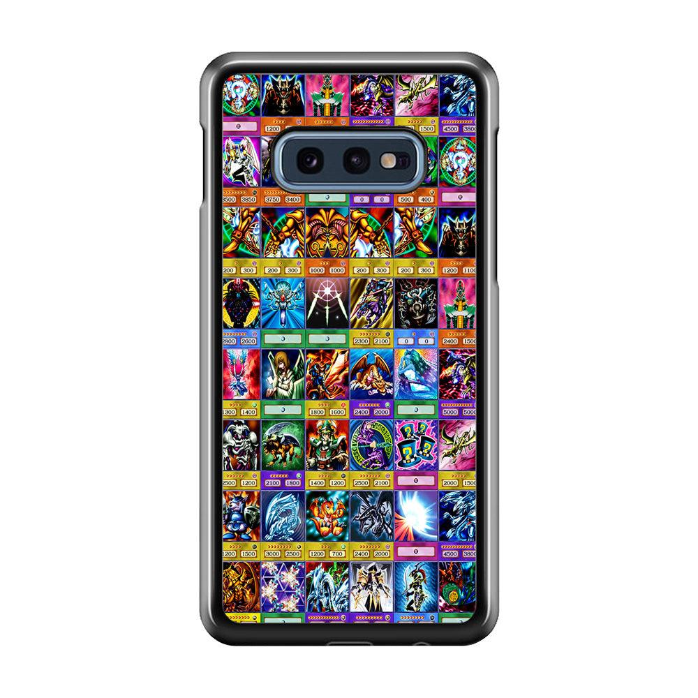 Yu-Gi-Oh Cards Collage Samsung Galaxy S10E Case-Rubber / Black (2D Case)-Xtracase