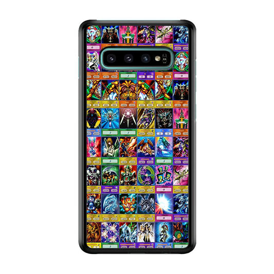 Yu-Gi-Oh Cards Collage Samsung Galaxy S10 Case-Rubber / Black (2D Case)-Xtracase